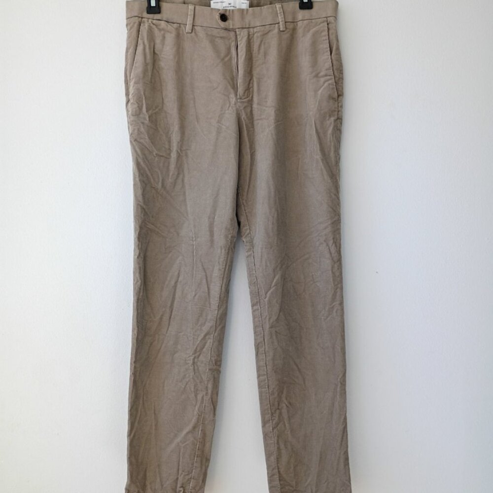 Banana Republic Men's Traveler Corduroy Pants 33x32 Slim Fit Taupe Stretch